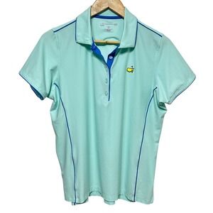 Magnolia Lane Masters Tech Polo Women Large Mint Augusta Golf Tournament Sport